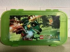 Lego Chima Minifigure Storage Case Green Small 3 Compartments USA 2013
