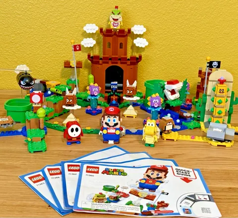 LEGO Super Mario Complete Lot: Mario w/Sets 71360 71362 71363 71366 & Manuals