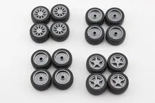 Lot genuine LEGO 18977 tires with 18976 rims 3 styles (16 total) parts pieces