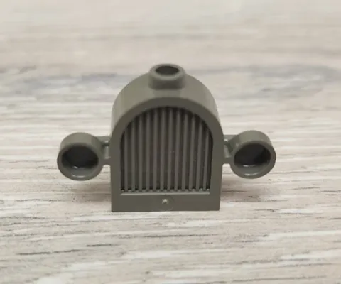 Lego 30147 Old Dark Gray Vehicle Grille 1 x 2 x 2 Round Top with Lights Piece