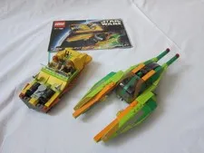 LEGO 7133 Bounty Hunter Pursuit Star Wars Figures Zam Wesell manual complete set