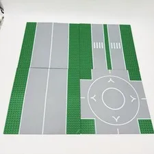 4x LEGO Baseplate Green Road 32x32 Airport Runway Pattern 10159 Town City