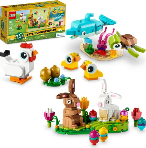 LEGO 66747 Animal Play Pack 3 sets 40523 31128 30643 Turtle Dolphin Bunny Chick