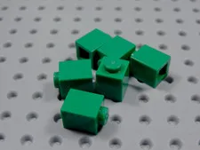 LEGO Lot of 6 Green 1x1 Bricks BO