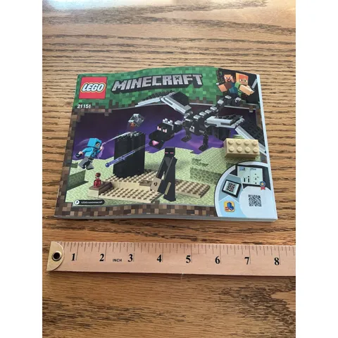LEGO Minecraft End Battle 21151 Instruction Manual Booklet & brick w/code Only