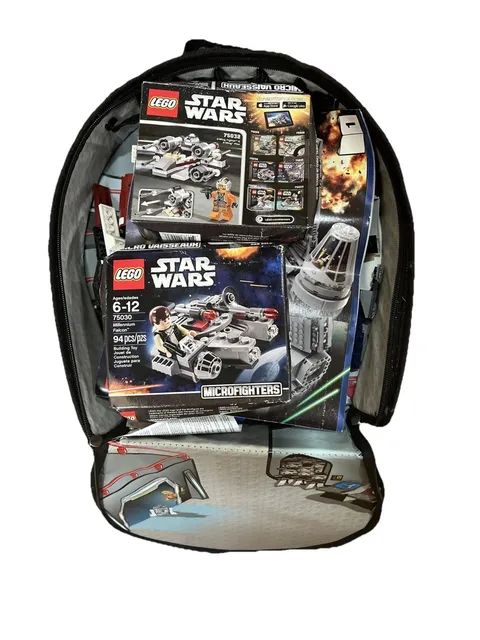 Star Wars Lego Sets In Death Star X-Wing Lego Carrying Case ZipBin 2012- 2 Sets+