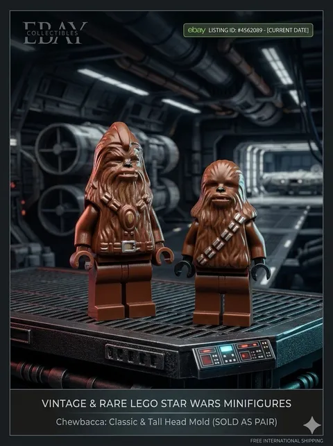Lego Wookie Warrior And Chewbacca Mini Figure Star Wars NICE! 🔥FAST SHIPPING🔥