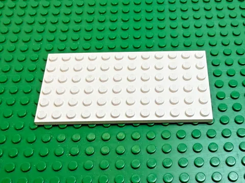 1992 LEGO White Plate 6 x 12 w/Part# only- Town Paradisa 6411  #3028