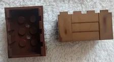 Two Brown Crates Lego Compatible Mint