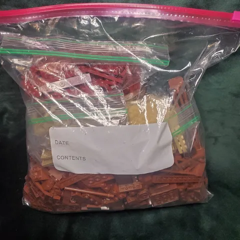 LEGO Mix Random Pieces Bulk Lot Browns Bricks Just Over 1.75 Pounds One Gallon.
