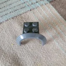 LEGO Vehicle, Mudguard 4 x 2 1/2 x 1 with Arch Round Item No: 98282 Gray