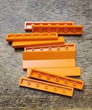 LEGO Orange 1 X 6 Tile. QTY 10 Part No. 6636.