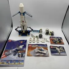 Vintage Space Lego Lot - 6454, 6458, 6463 & Extras W/ 3 Minifigures Instructions