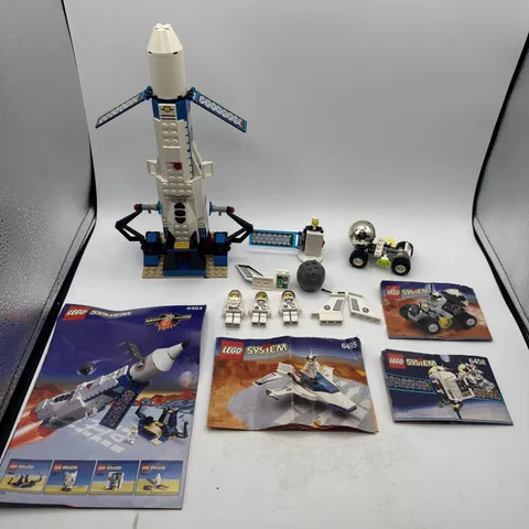 Vintage Space Lego Lot - 6454, 6458, 6463 & Extras W/ 3 Minifigures Instructions