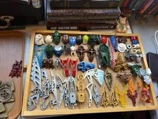 Large 1 lbs 15oz LEGO BIONICLE Bulk LOT Figures Parts Weapons Masks Accessories