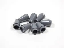 LEGO Lot of 8 Dark Bluish Gray Round 1x1 Cones Bricks S6