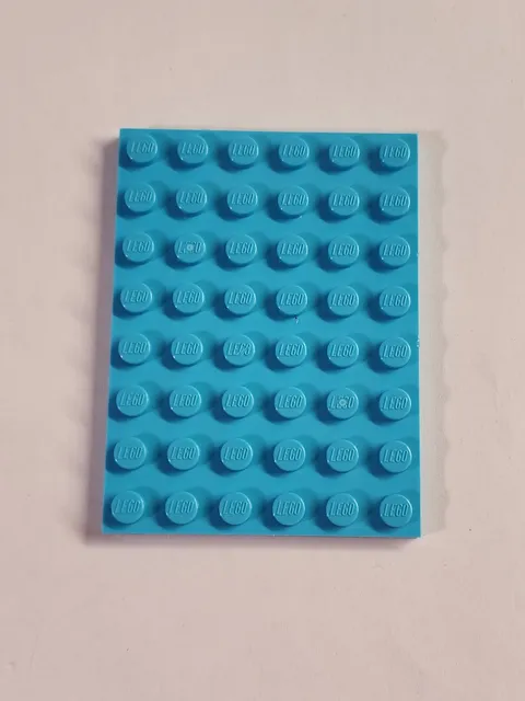 LEGO Parts ● Medium Azure Plate 6 x 8 ● # 3036 ● QTY 1