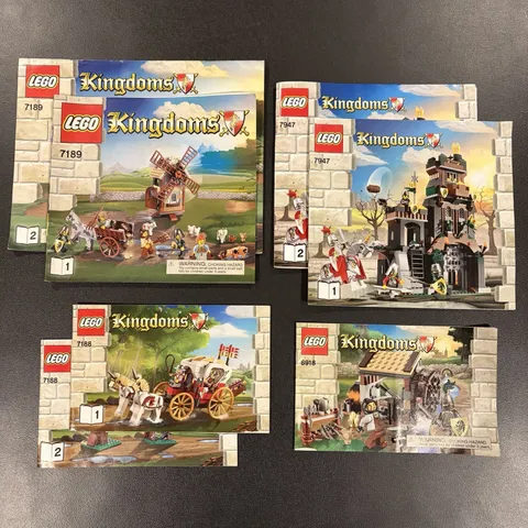 LEGO Manual Only Lot Kingdoms 7947, 7189, 7188, & 6918