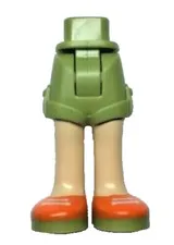Lego NEW FRIENDS Minifigure LEGS Olive Green Shorts Orange/Olive Shoes D483