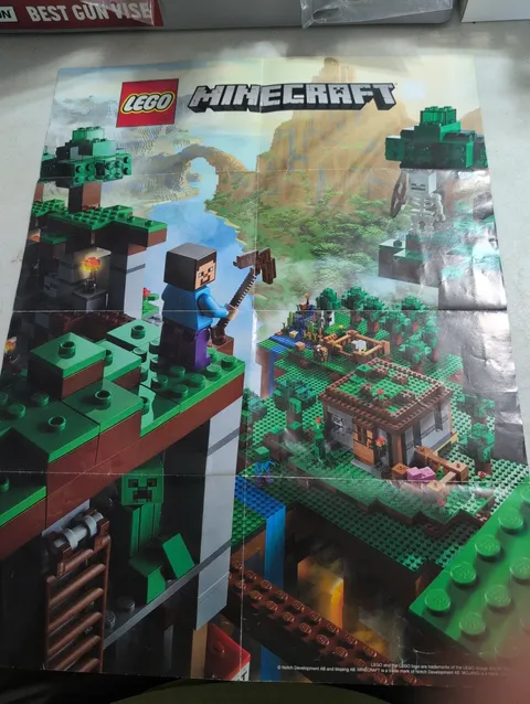 LEGO 21116 Minecraft Crafting Box 16x22" Dual Sided Poster