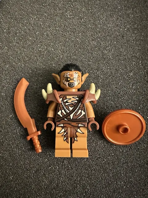 LEGO Gundabad Orc Warrior (Sword & Shield) Minifigure - Hobbit - New