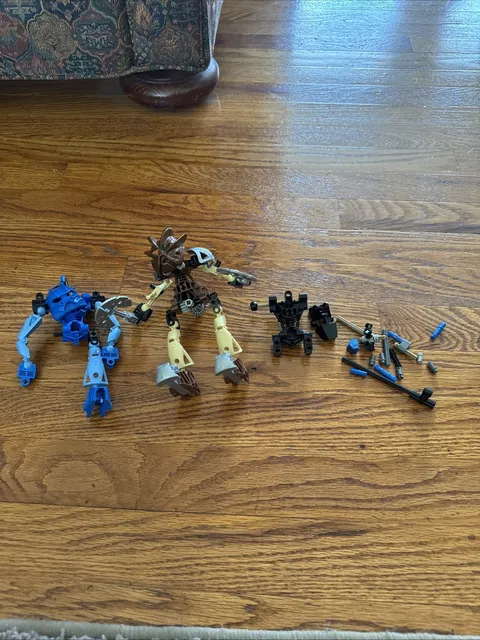 LEGO Bionicle Toa Nuva Parts Lot - Gali, Pohatu, Onua - Incomplete