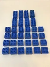Lego Duplo Basic Blue Replacement Pieces 32 pcs Different Sizes