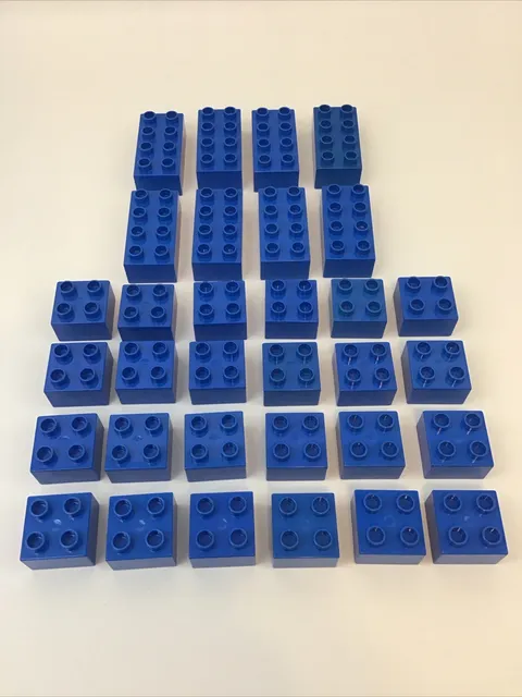 Lego Duplo Basic Blue Replacement Pieces 32 pcs Different Sizes