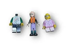3 Lego Mini Figures Space, friends Woman Used, Missing Parts Not Complete