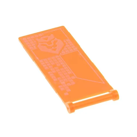 1x LEGO Flag 7x3 Transparent Neon Orange Lion Head Silver 30292