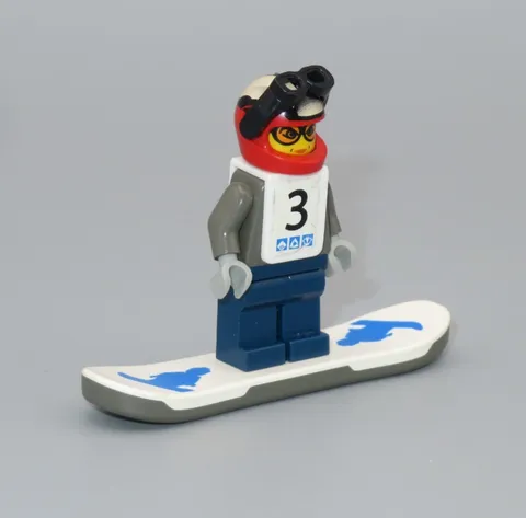 LEGO Sports Snowboarder #3 Gravity Games snowboard minifigure 3536 Big Air Comp