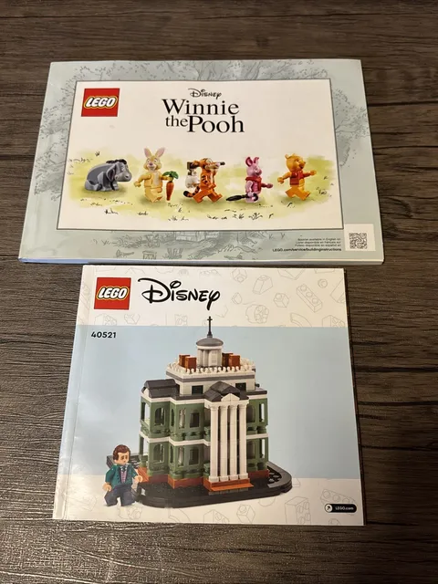 LEGO Disney Winnie The Pooh and Haunted Mansion Instruction Manuals Booklets