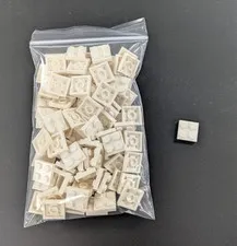 Lego 100 New White Plates 2 x 2 Stud Pieces PN 3022
