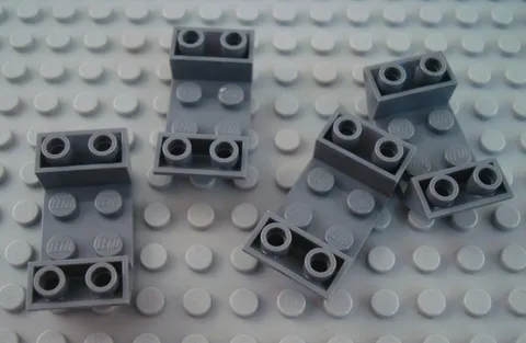 New LEGO Lot of 4 Dark Bluish Gray 4x2 Double Inverted Cockpit Slopes