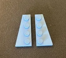 LEGO Lot 2 Wedge Plate 4 x 2 Part 41769 41770 Right Left Light Aqua One Pair