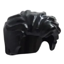 new LEGO Black Miniifig Hair - Short, Brushed-Back to Left Side, Wavy