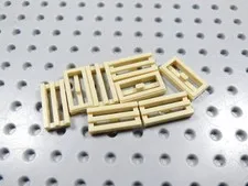 LEGO Lot of 8 Tan 1x2 Modified Plates w/ Grille Grate Profile BC