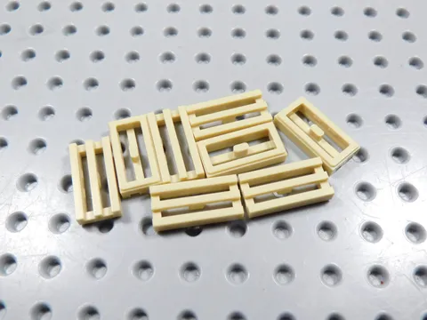 LEGO Lot of 8 Tan 1x2 Modified Plates w/ Grille Grate Profile BC