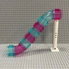 Lego Playground Slide Curved (49737) + Straight (49736) : Trans-Dark Pink / Blue