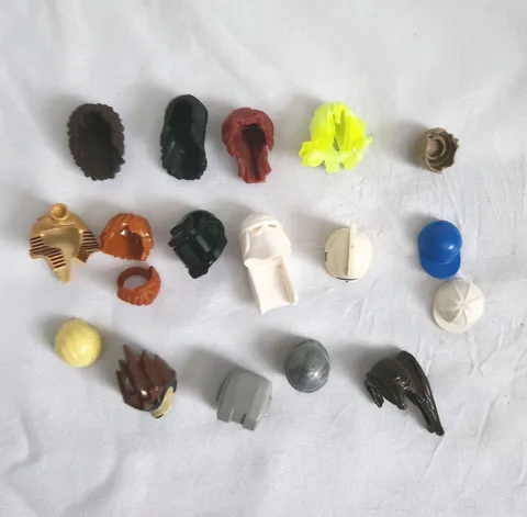 Lego Hair Head Gear Pieces Bundle Lot Of 17 Genuine Specialty Parts Replacement