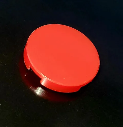 RED LEGO 14769 Round smooth TILE 2x2 w/ Bottom Stud Holder ✳ qty 1