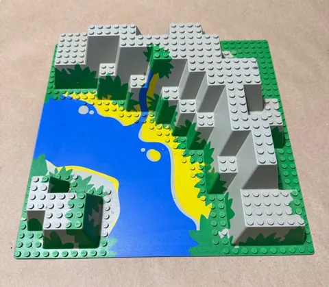 Lego Baseplate 6024px5 Raised 32x32 Canyon Blue Stream Sand Beach