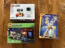 LEGO Sets Lot of 3: 40619, 21584, 40758 Creator Minecraft Brickheadz