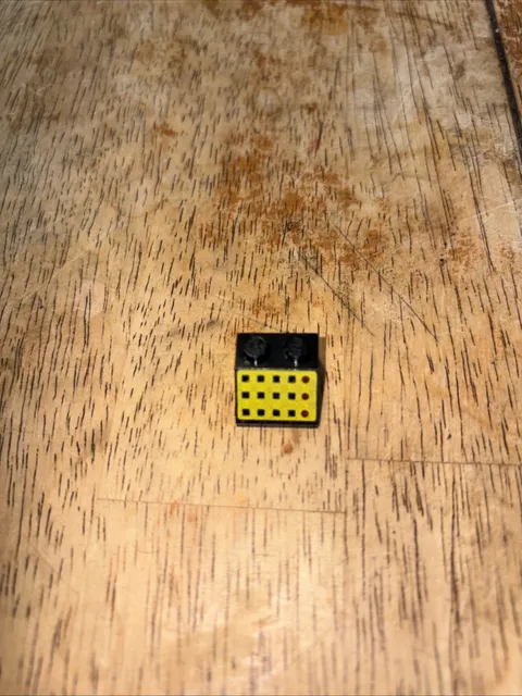 LEGO Black Slope  w/ 12 Buttons & 3 Red Lamps Black Background Pattern 3039p32