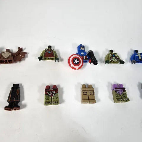 Lego Mini Figures Lot Of 20+ Plus Spare Parts Tools Weapons Body Captain America