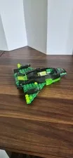 LEGO Green Aircraft Jet Build Trans-Neon Green Canopy
