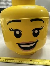 Lego Toy Storage LIPSTICK Brick Girl Head Plastic Container Storage Bin LARGE