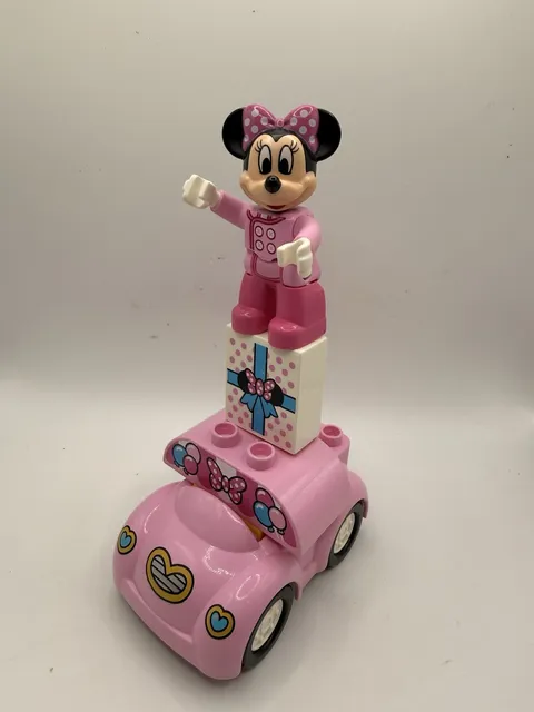 Lego Duplo PINK SPORTS CAR Disney Vehicle for MINNIE Mouse Mickey USED