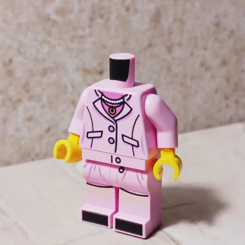New LEGO Pink Torso Legs Matching Light Pink Shoes Printed Outfit Work Attire