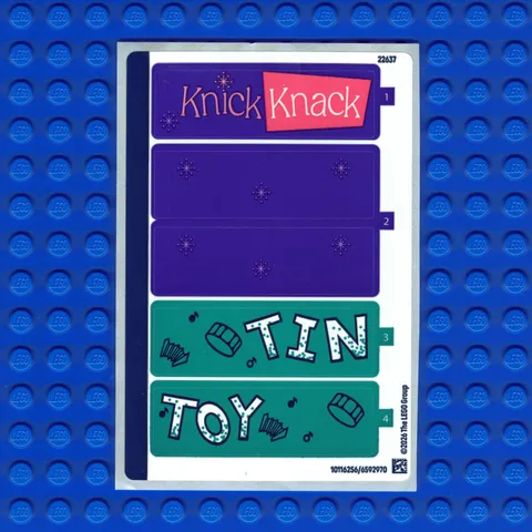 New LEGO Disney Pixar Toy Story Slinky Dog Bookends 43301 Sticker Sheet Qty 1